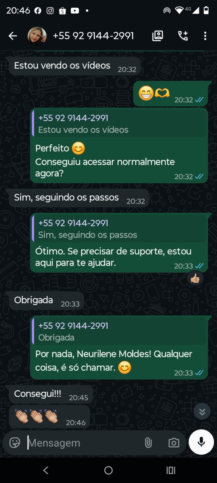 Depoimento real de cliente